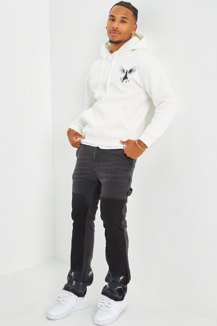 Sweat à capuche blanc 