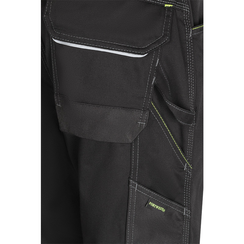 Portwest Urban werkbroek met kniezakken + gratis kniestukken 52 zwart
