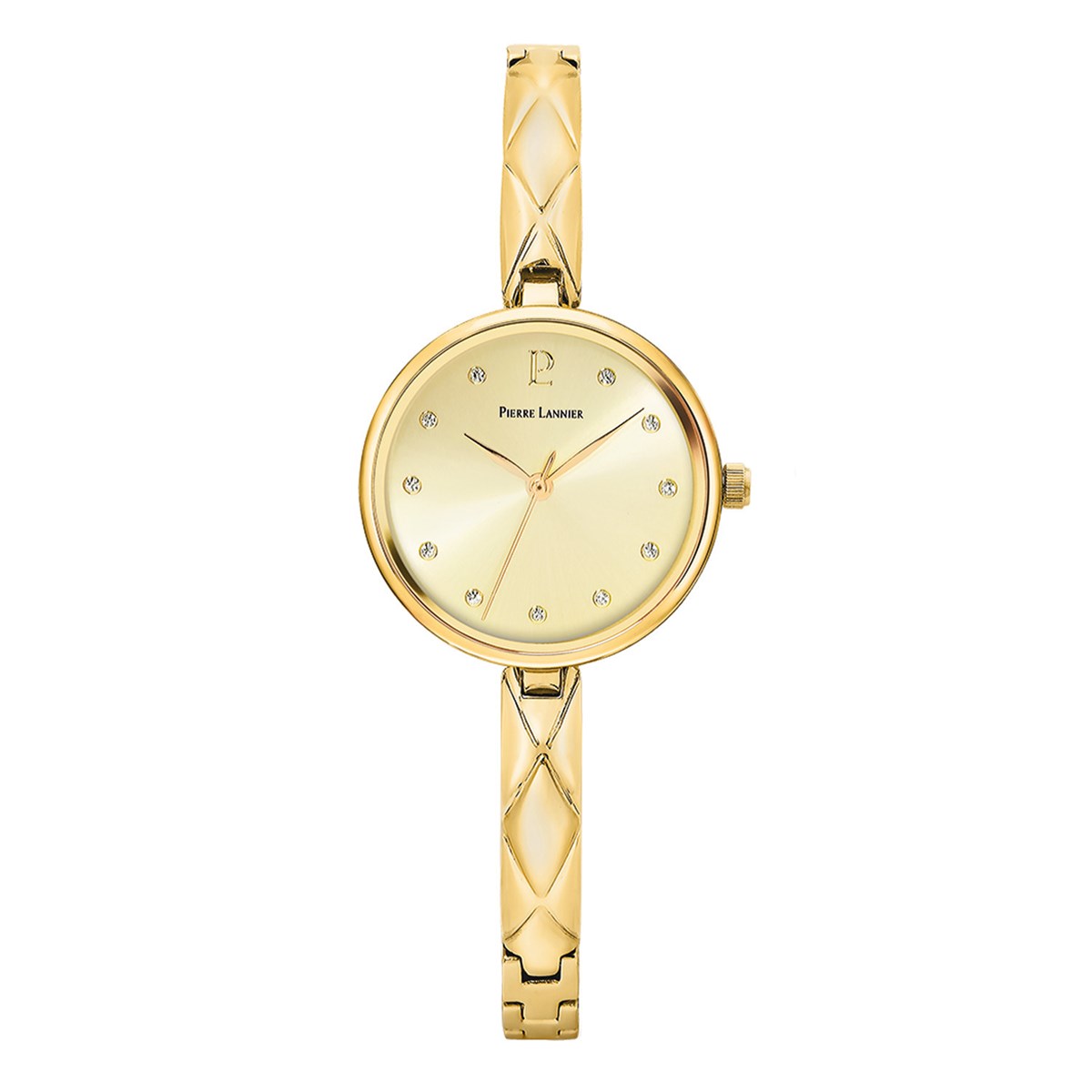 Coffret montre Femme Pierre Lannier LEIACadran Doré Bracelet Acier Doré