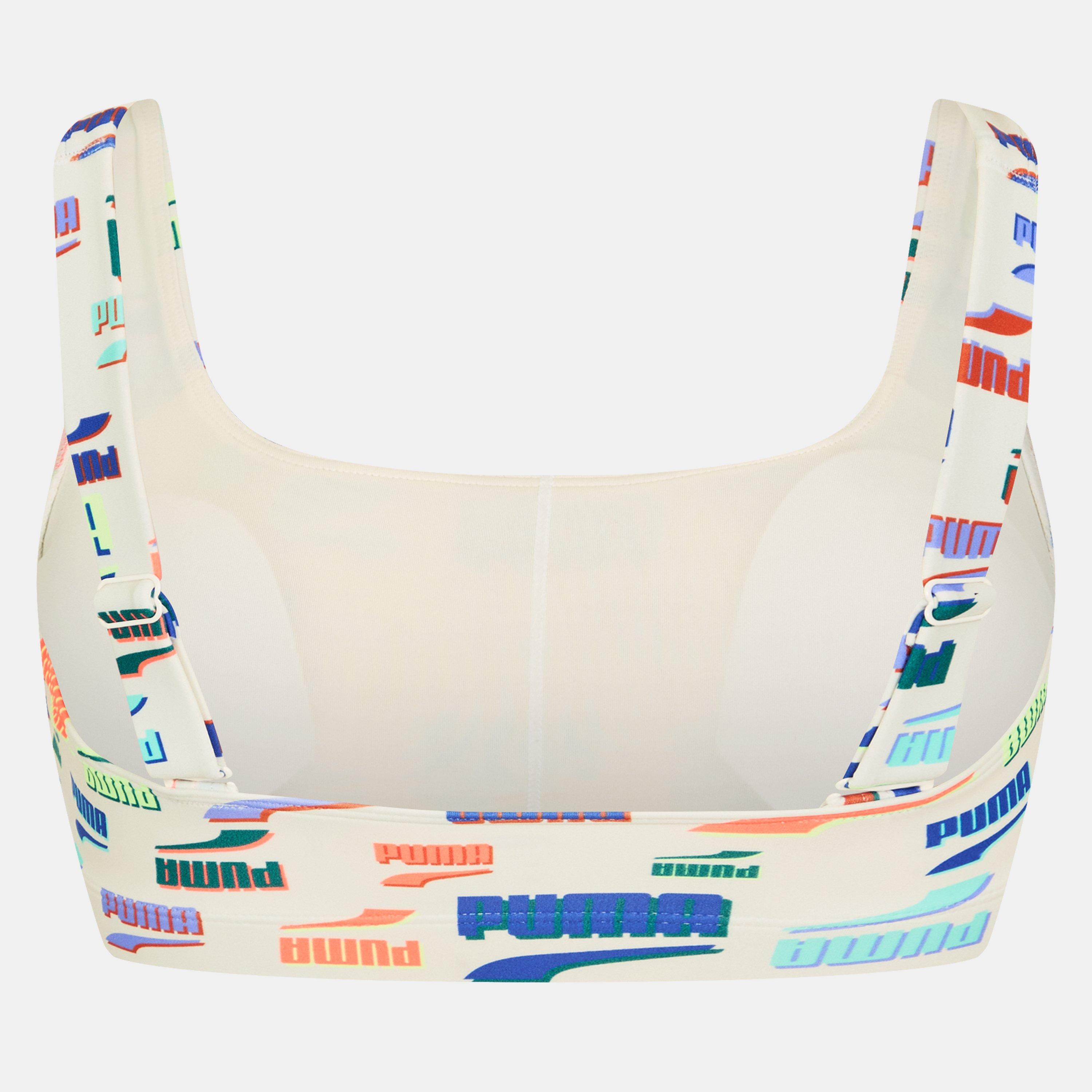 Puma Printed Scoop Neck Bikini Top Womens