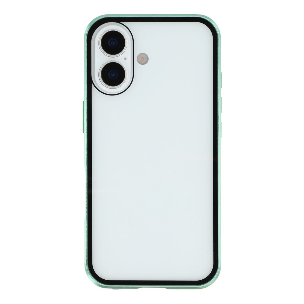 iPhone 17 Magnetische Alu Schutzhülle mit Panzer Glas Backcover   Displayschutz (Magnet-Technologie) - Grün