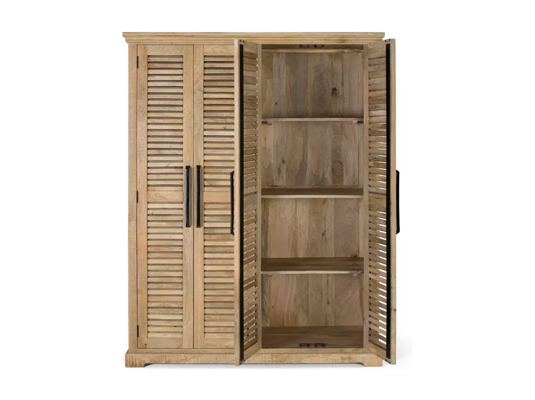 ARMOIRE EN BOIS DE MANGUIER Marrón.Giner y Colomer.190x50x150
