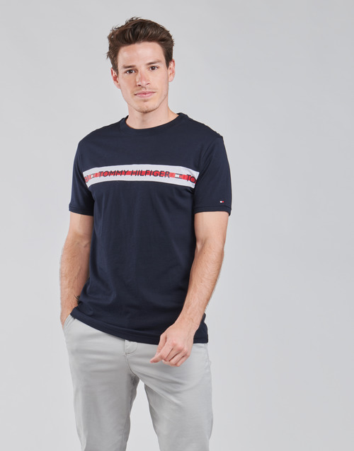 Tommy Hilfiger - CN SS TEE LOGO - Marine