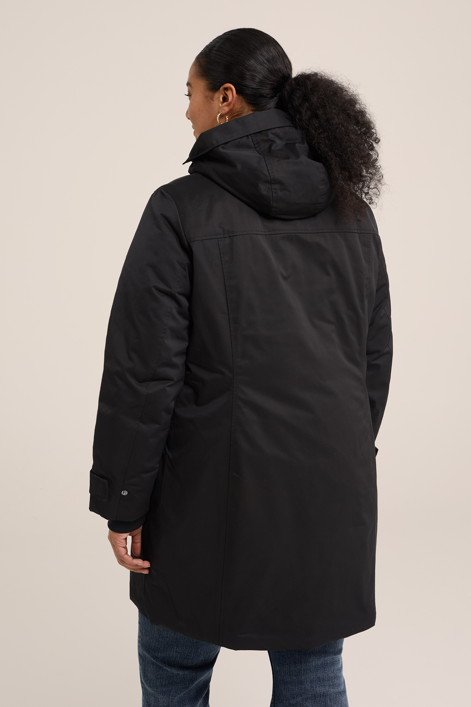 gewatteerde parka - Curve WE Fashion Zwart