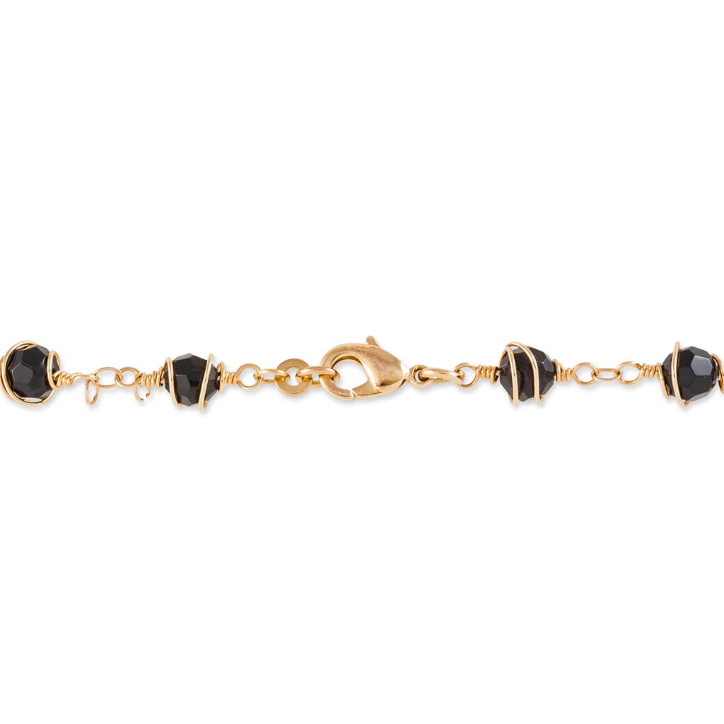 Bracelet Orkiaae Plaque Or Jaune Pierre De Synthese