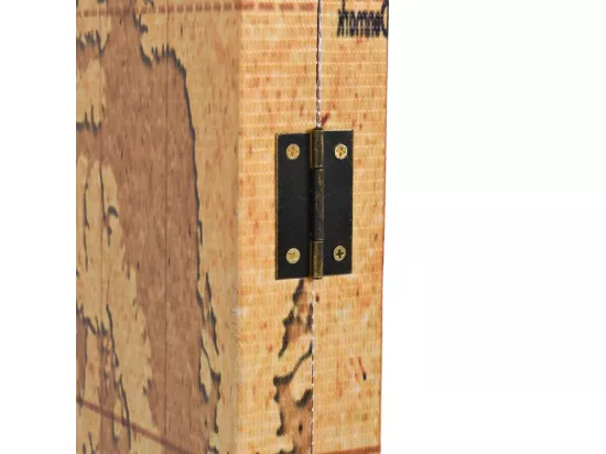 Cloison de séparation pliable 160 x 170 cm Carte du monde Jaune