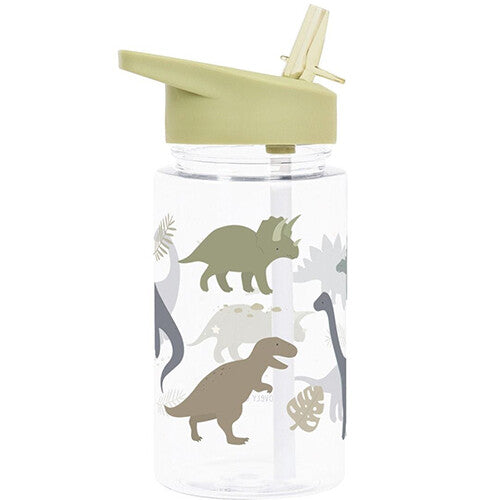 A little lovely company drinkfles met rietje - dinosaurus - 450ml