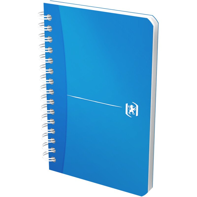Carnet Oxford office My Colours 9x14cm petits carreaux 180 pages reliure spirale couverture polypro coloris assortis
