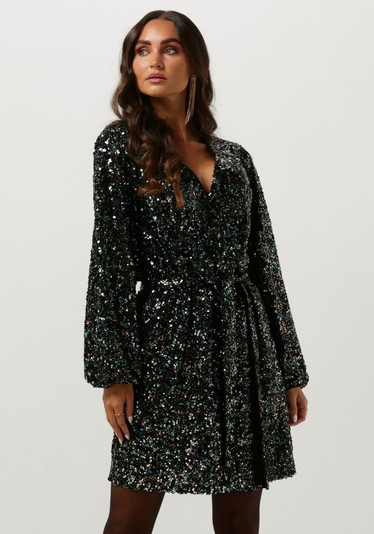 NOTRE-V blauwe notre-v mini jurk nv-clio dress