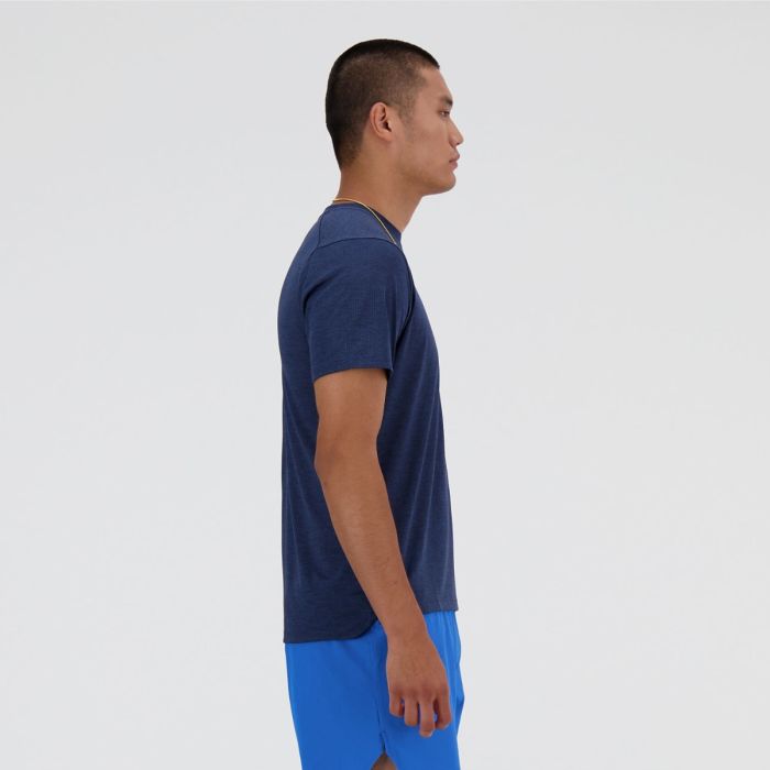 New Balance Herre T-shirts Athletics Run T-shirt Blå