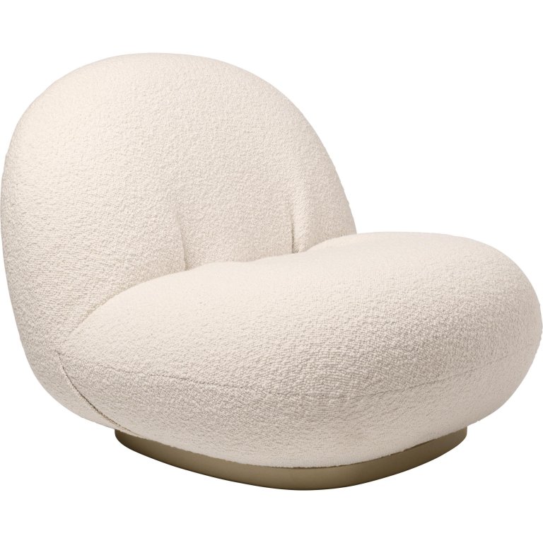 Gubi Pacha fauteuil swivel karakorum-001 Pearl Gold onderstel