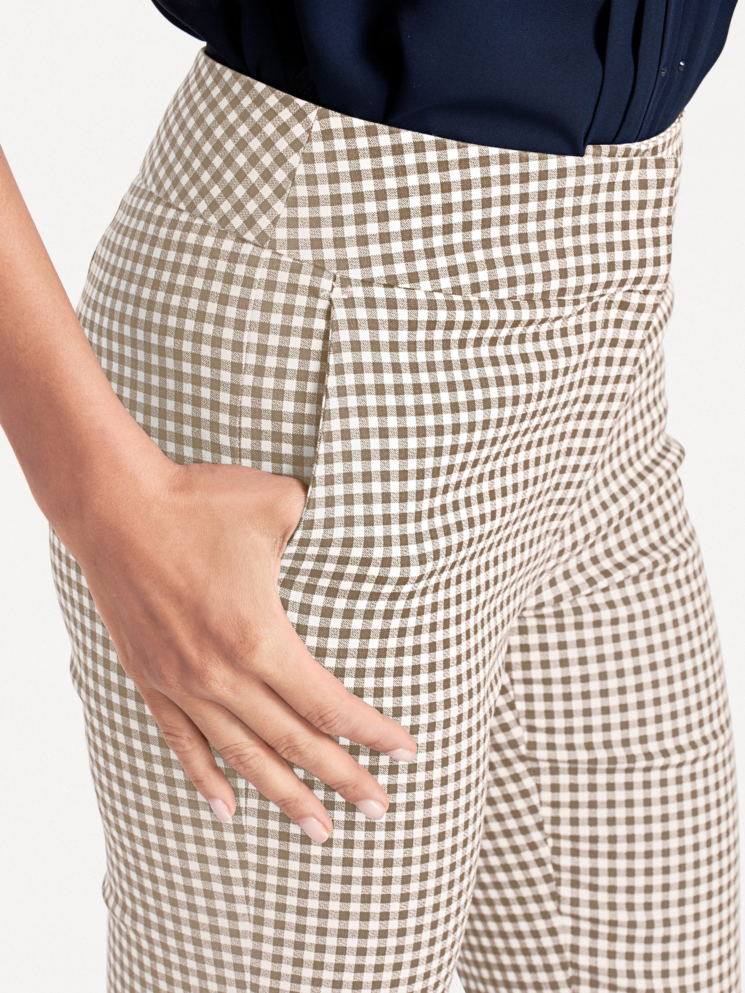 heine Hose in camel-weiß