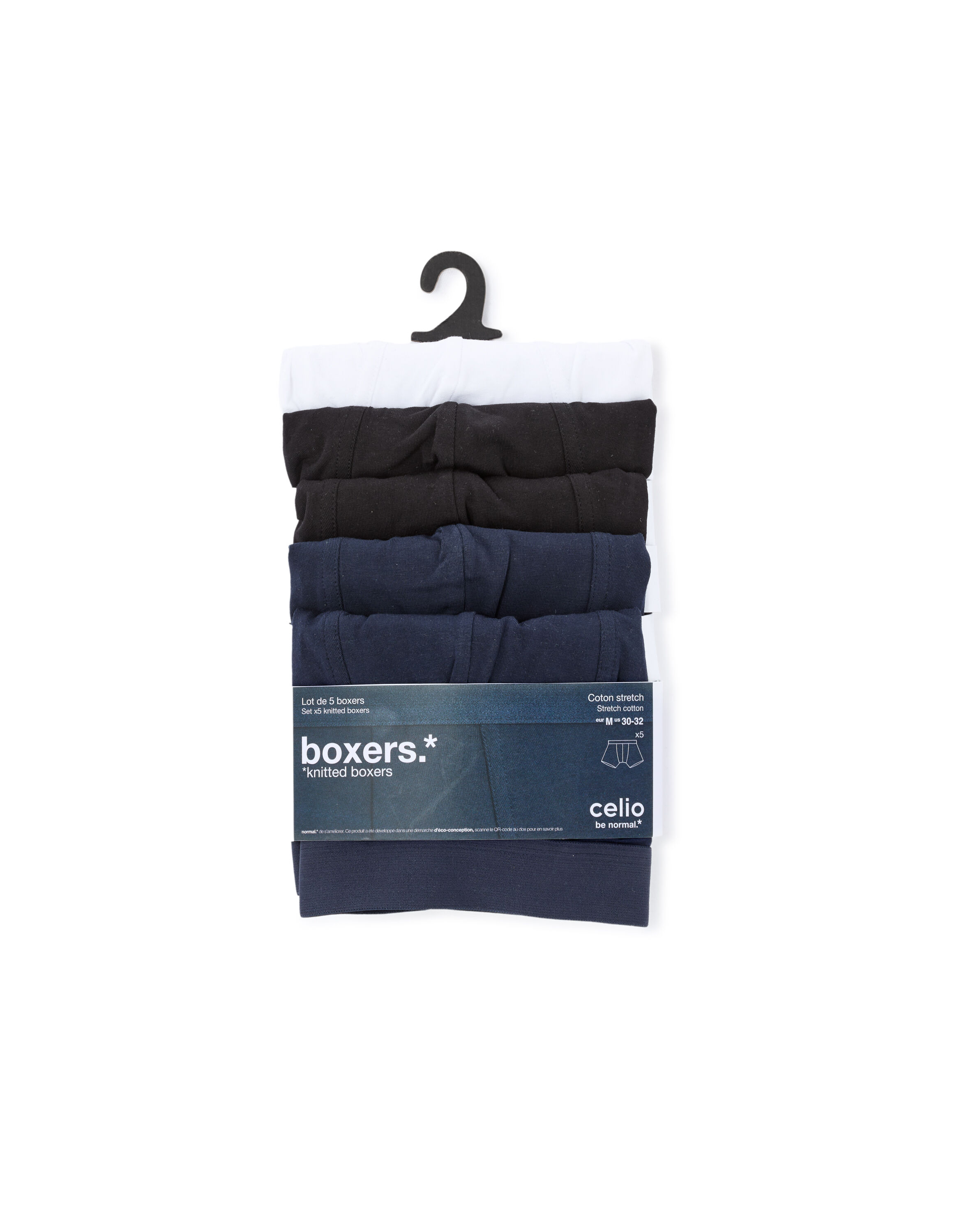 Lot de 5 boxers unis - marine