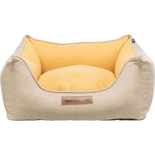 Cama para cães Trixie Home Edition em lona bege e amarela