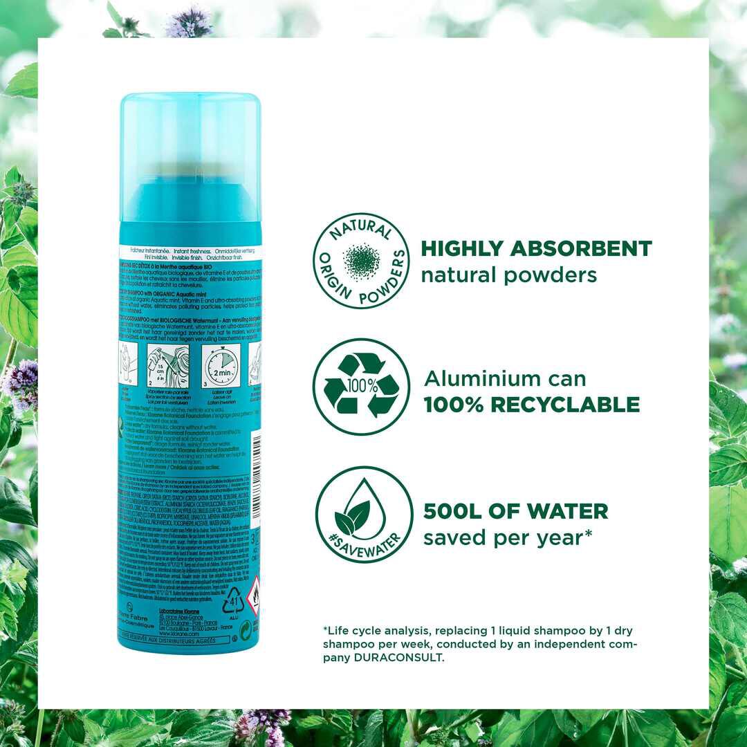 KLORANE  Champô Seco Detox Com Menta - 150ml