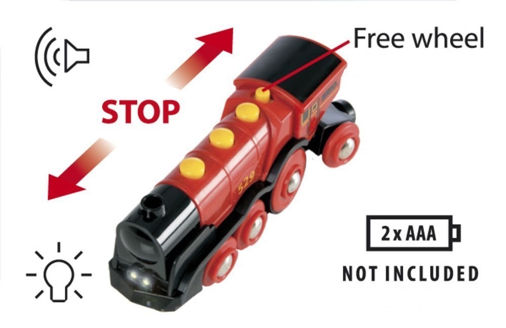 BRIO - Rødt Lokomotiv - Batteridrevet (33592)