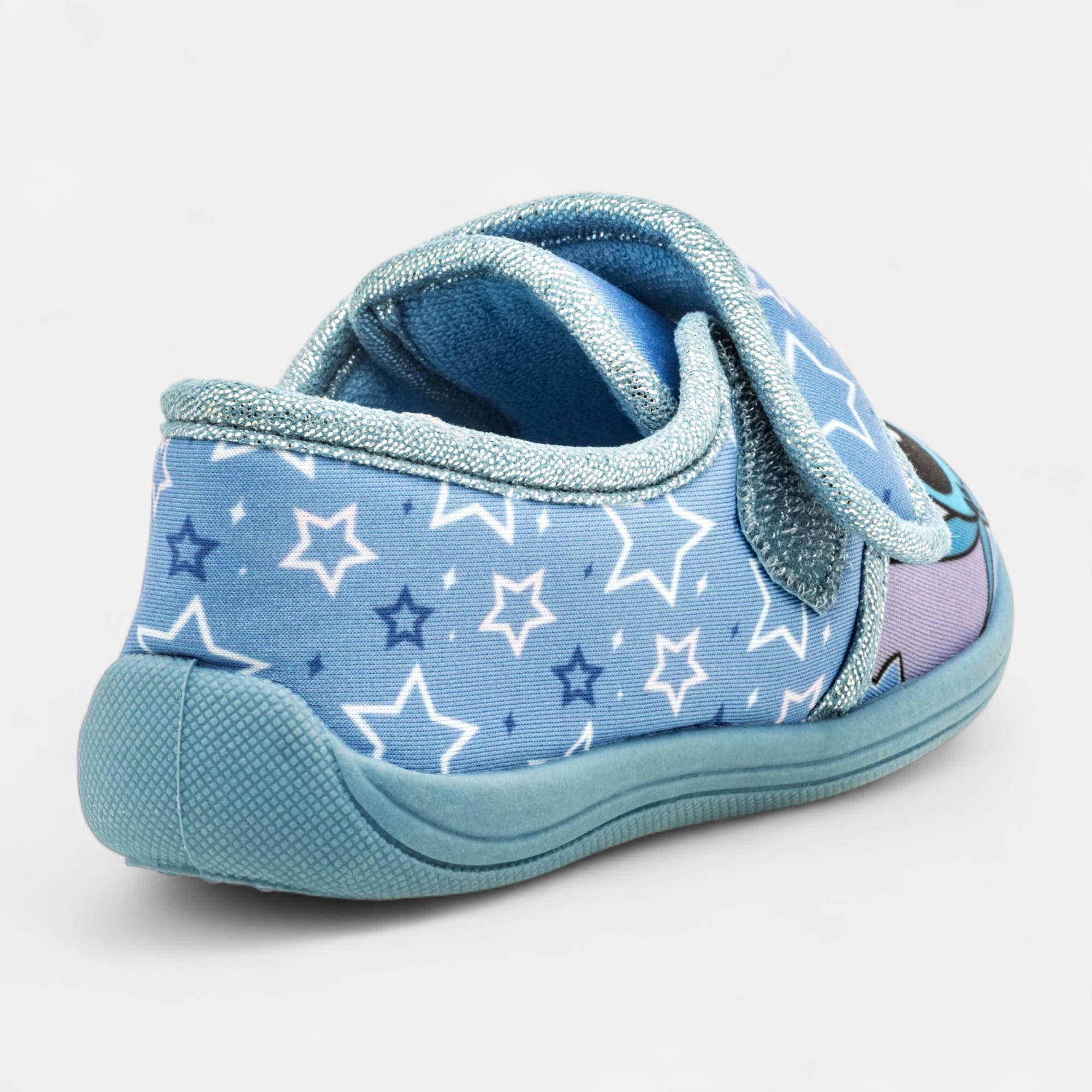 Pantoufles attaches velcros Fille bleu
