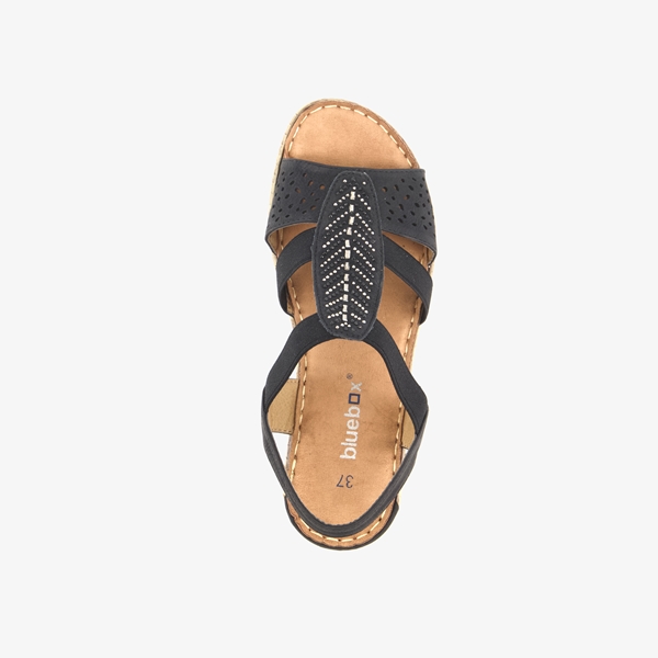 Blue Box dames sandalen met hak zwart