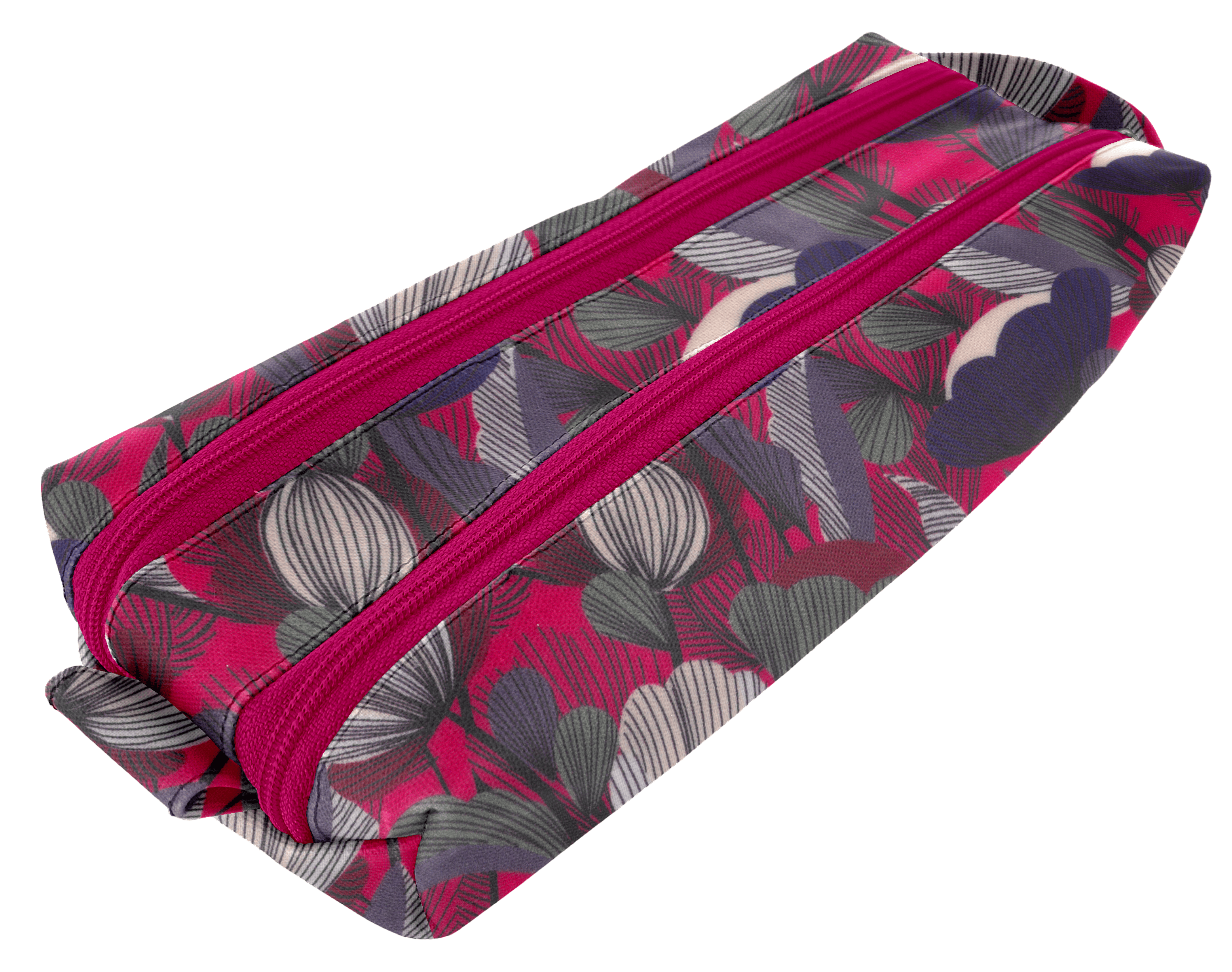 Trousse Double Compartiment Pavot Fuchsia