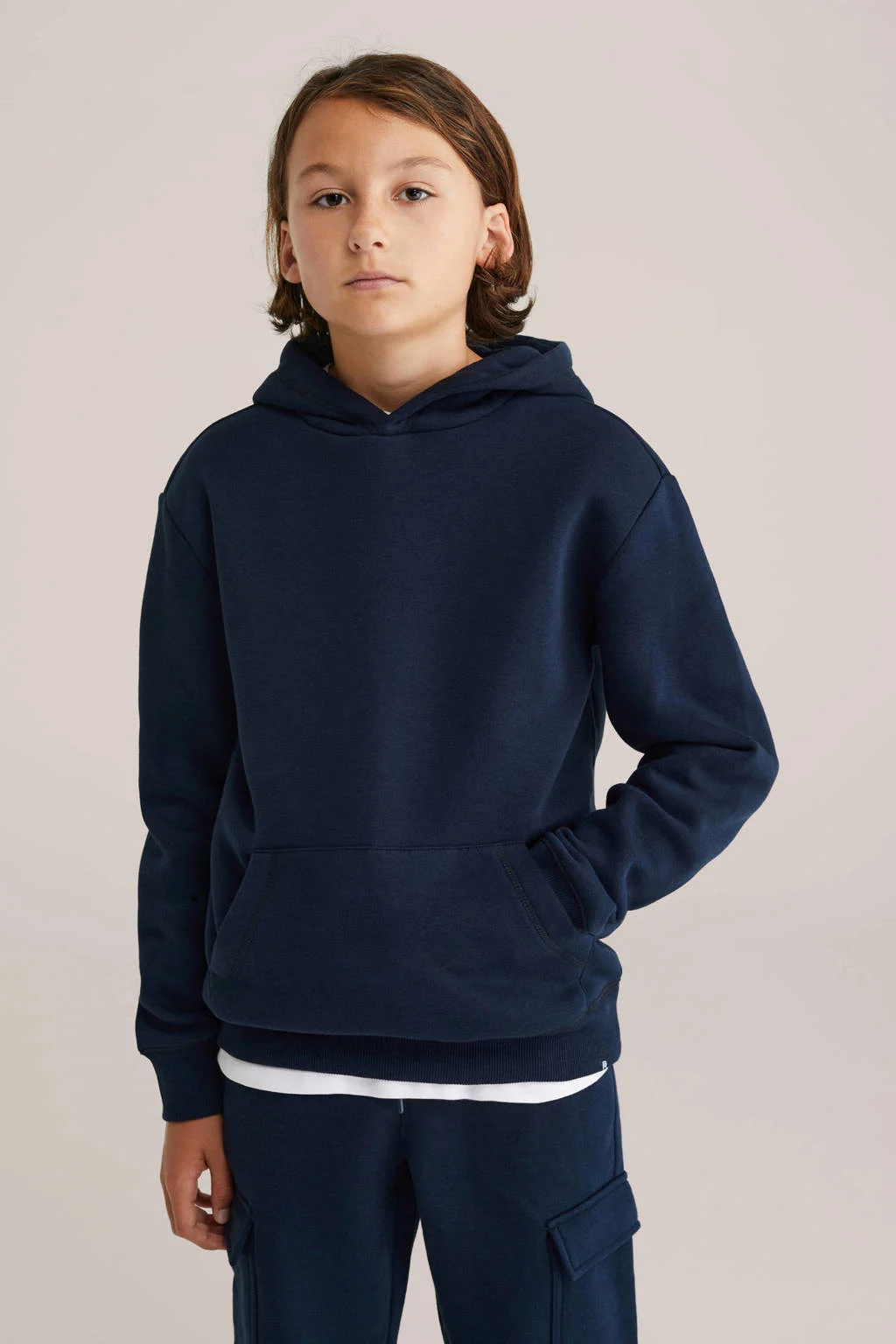 WE Fashion Blue Ridge sweater donkerblauw