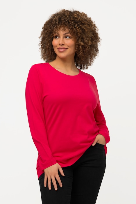 Shirt, Slim, Rundhalsausschnitt, Langarm