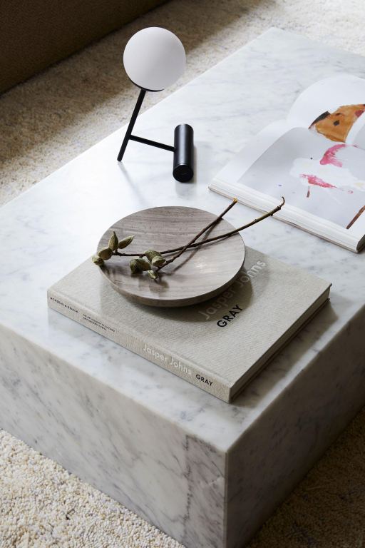 Audo Copenhagen Plinth Low salontafel 60x100 Calacatta Viola marmer