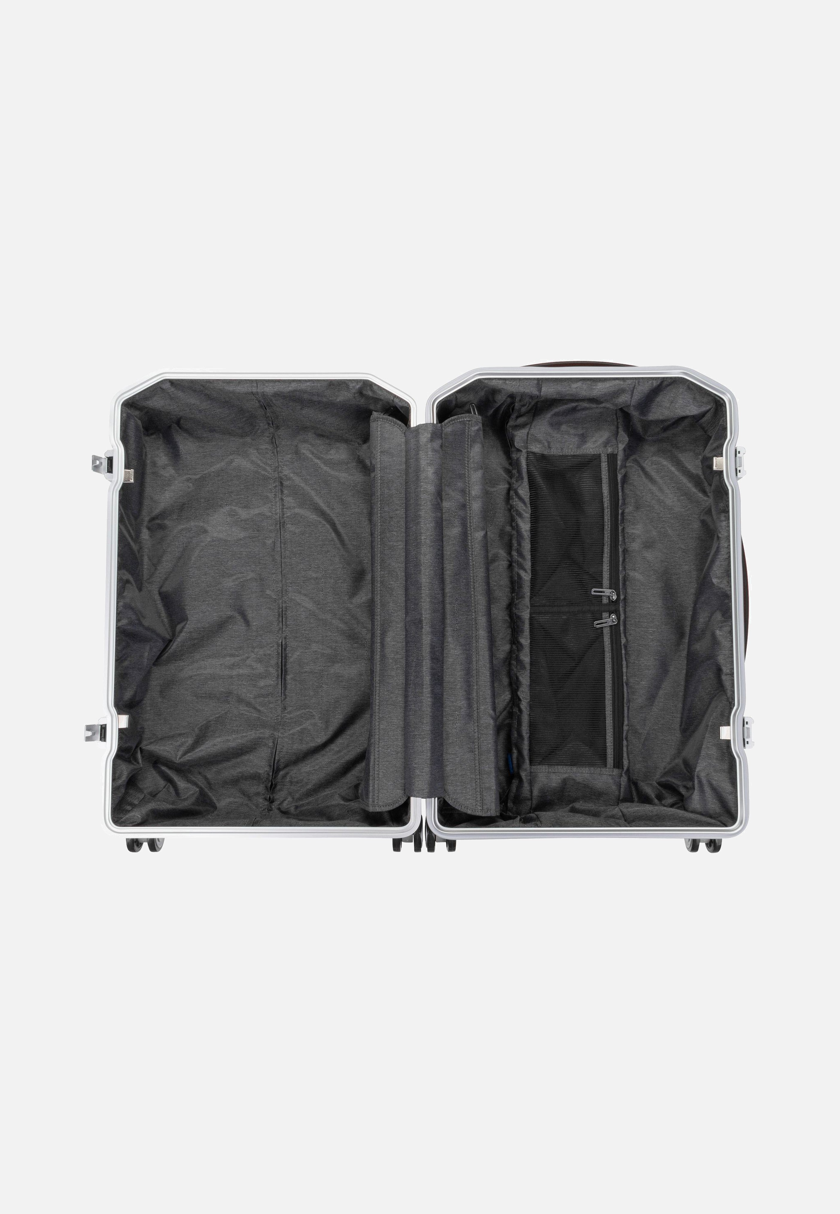 PQ Alu Medium Size Spinner Grigio-Cuoio - Koffer