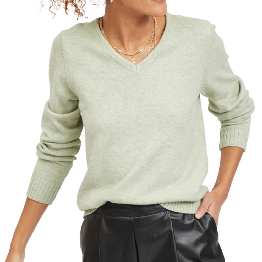 Vila Pull Col V Vert Clair Femme Vila 69