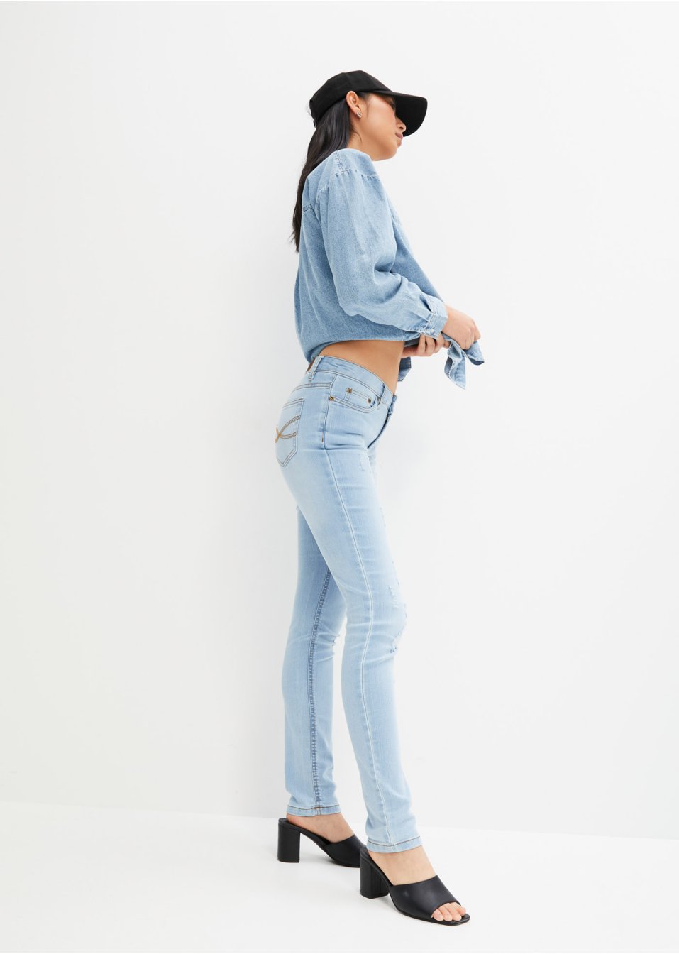 Jean Skinny taille moyenne, extensible