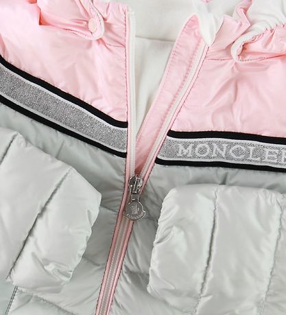 Moncler Dunjakke - Marik - Gr?/Rosa