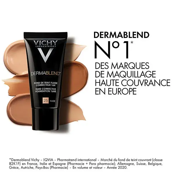 Base Corretiva Vichy Dermablend 16h Fluida nº 20 Baunilha 30ml