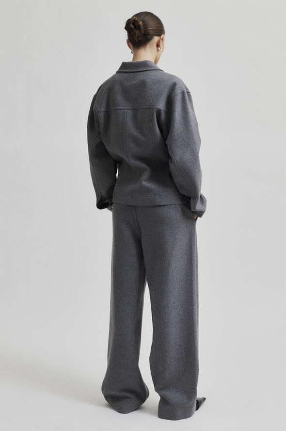 Second Female Vall Wool Trousers Grey melange
