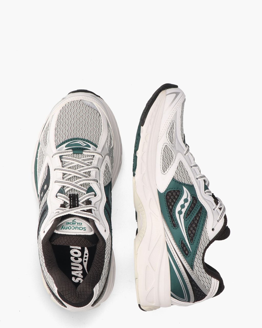 Saucony ProGrid Guide 7 Wit/Groen Damessneakers