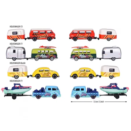 Majorette VW The Originals Trailer, 1 Stück, 4-fach sortiert