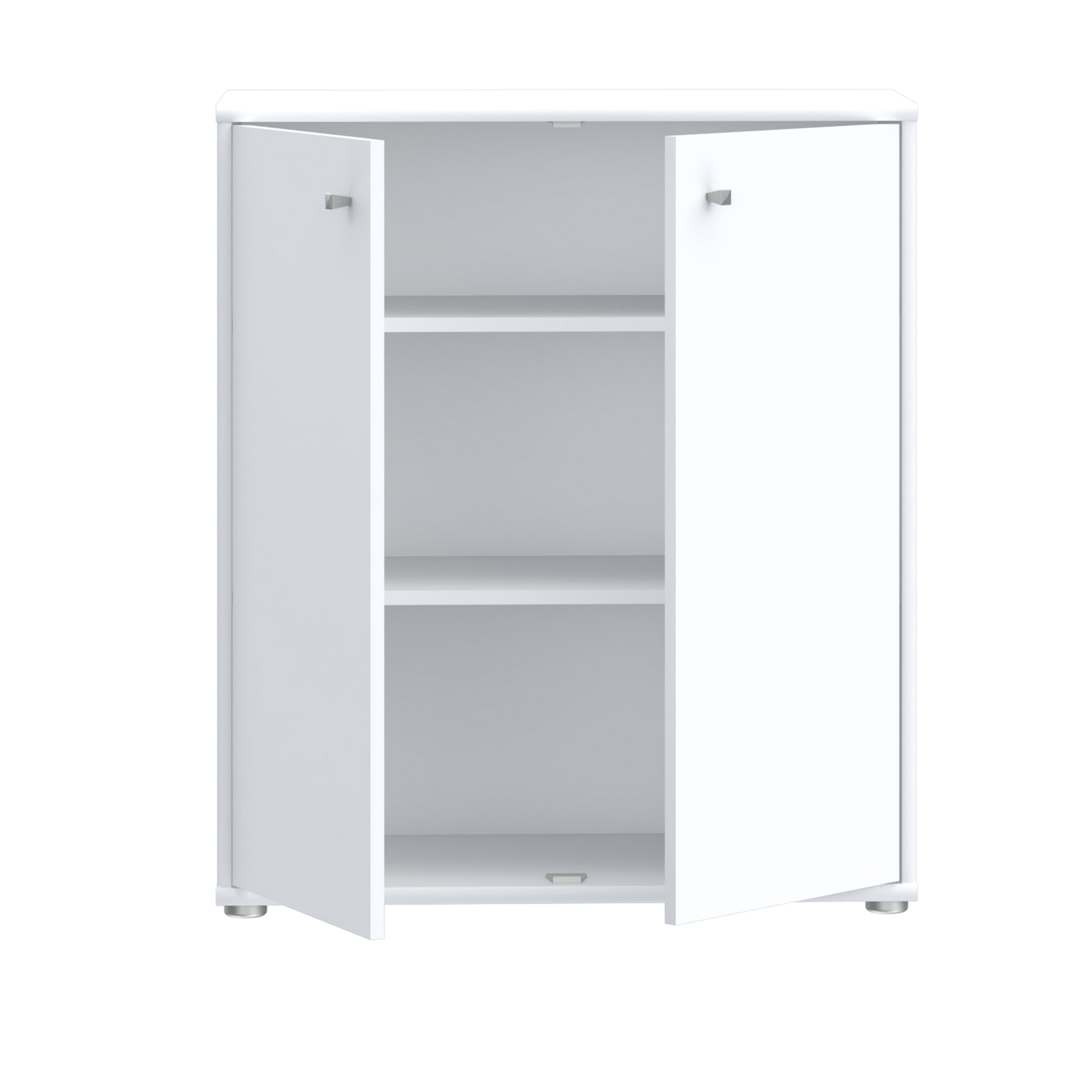 Kommode - weiß - 2 Türen - 74x86 cm