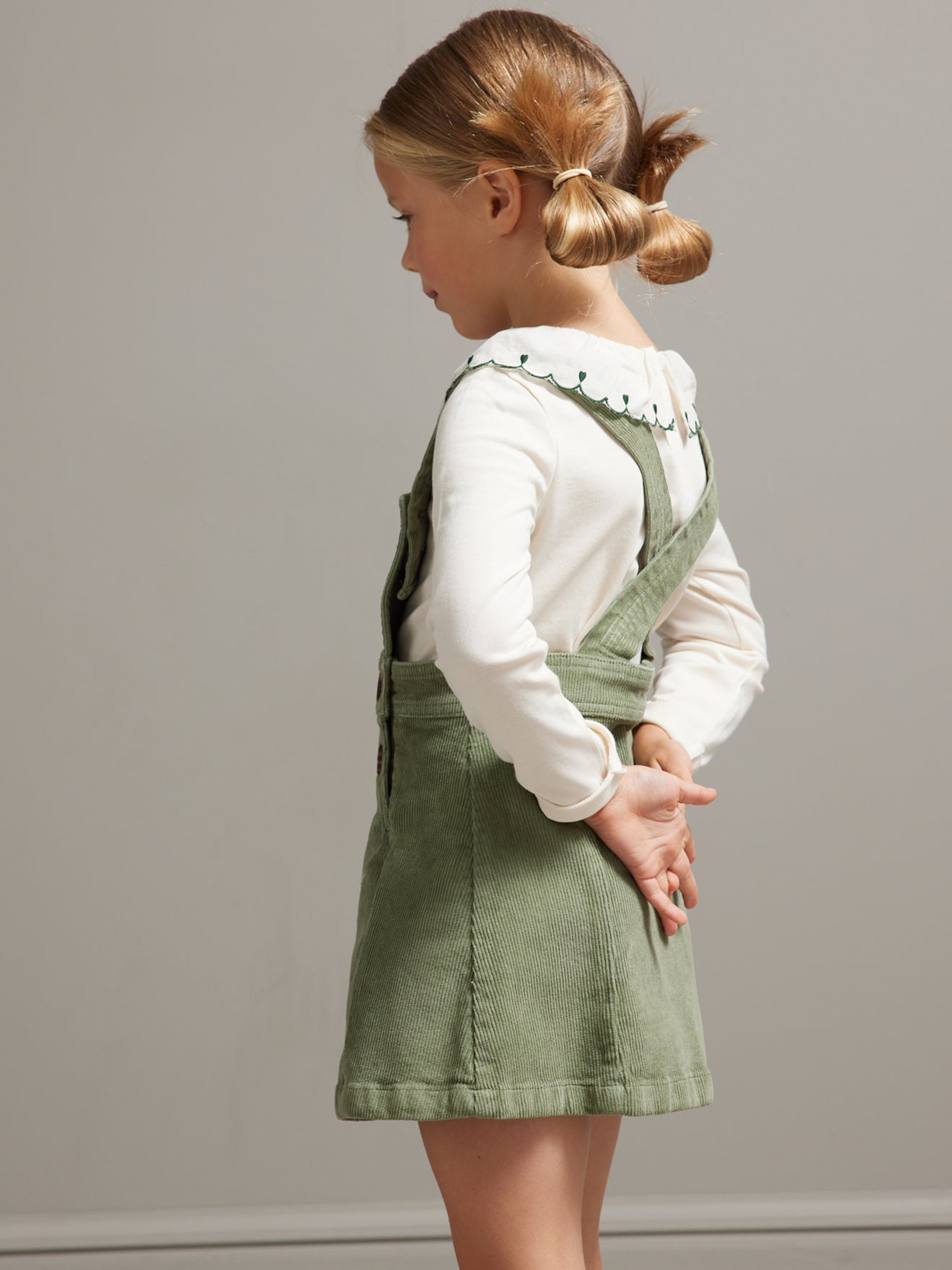 Robe-salopette Fille en velours