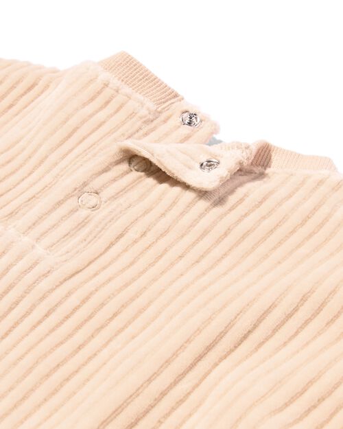 sweat-shirt bébé en velours côtelé écru