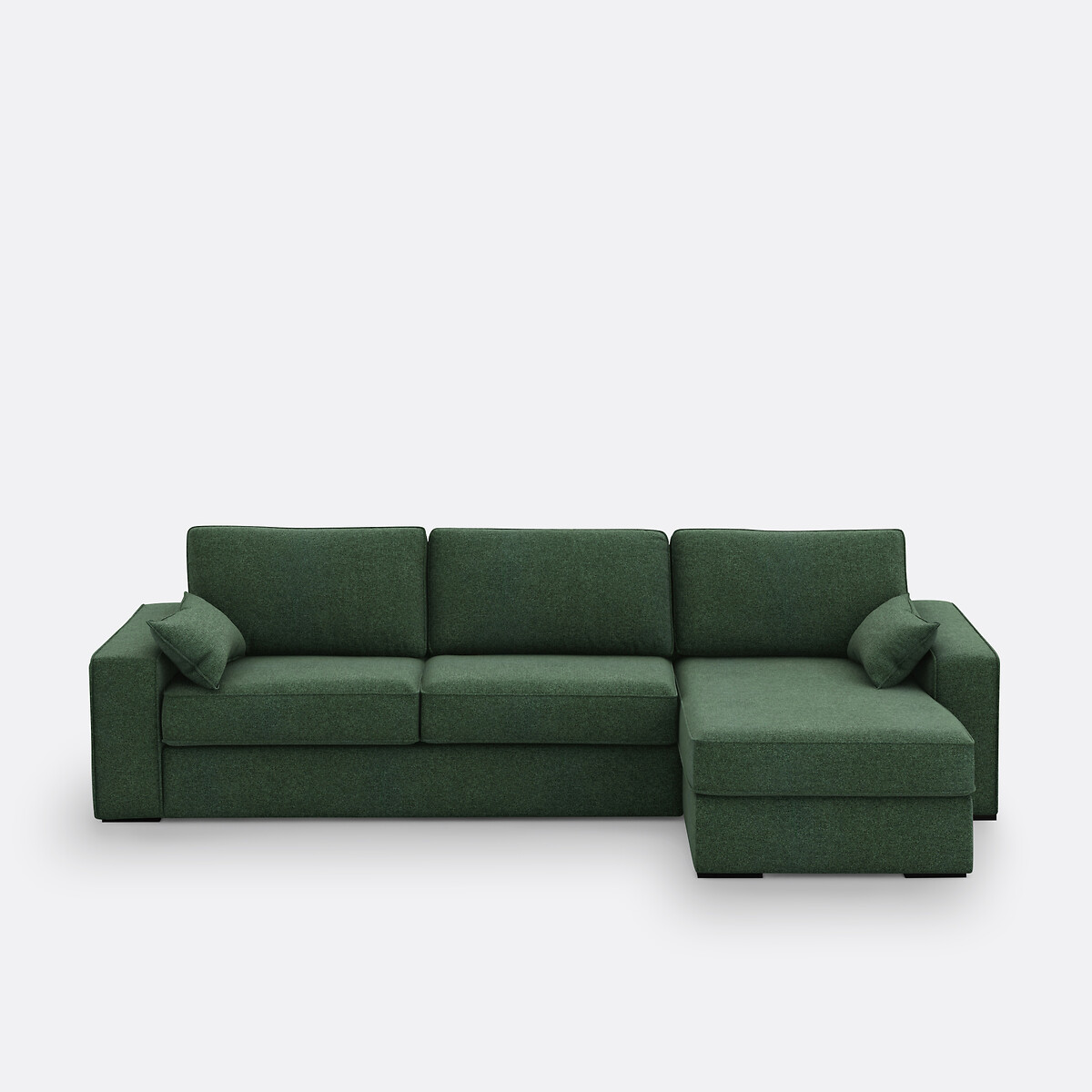 LA REDOUTE INTERIEURS<br>Sofá-cama de canto em tecido texturizado, Bultex, Cécilia