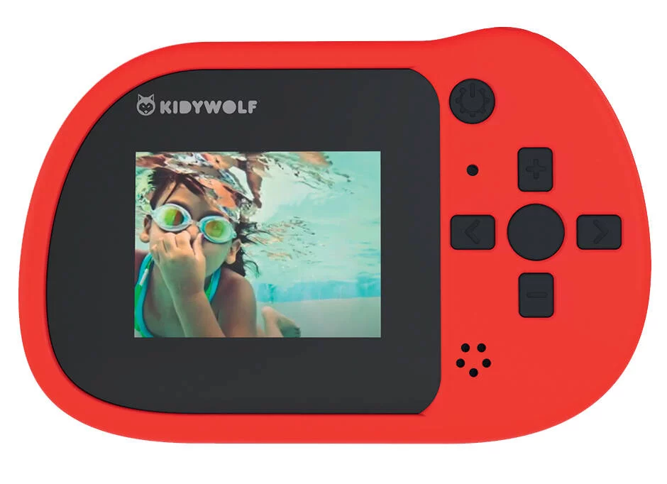 KIDYWOLF  - APPAREIL PHOTO ETANCHE 8MP AVEC 16GB MEMOIRE ROUGE