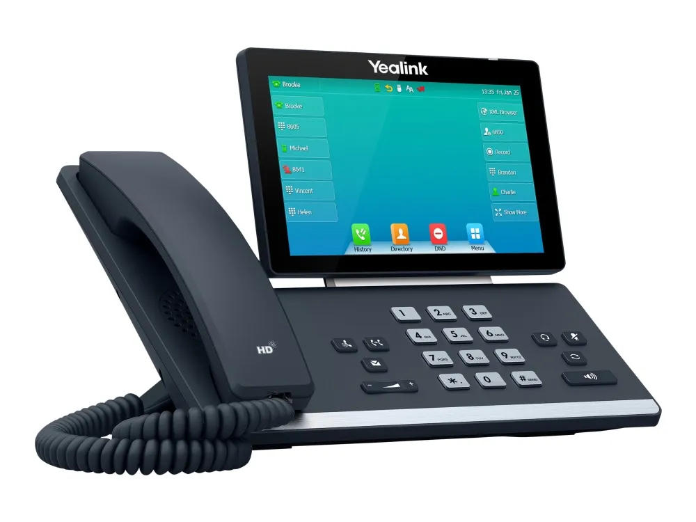Yealink SIP-T57W - VoIP-telefon - med Bluetooth interface med opkalds-ID - IEEE 802.11a/b/g/n/ac (Wi-Fi) / Bluetooth 4.2 - 3-vejs opkaldskapacitet - SIP, SIP v2, SRTP - klassisk grå