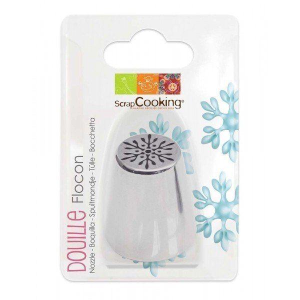 Douille à pâtisserie en inox - Flocon Scrapcooking