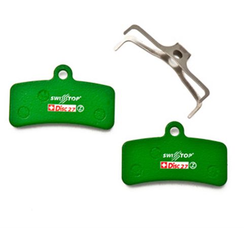 DISC C 27 Bremsbelag, organisch für Shimano 4-Kolben Bremsen (alle Modelle), TRP Quadiem  grün  ORGANISCH