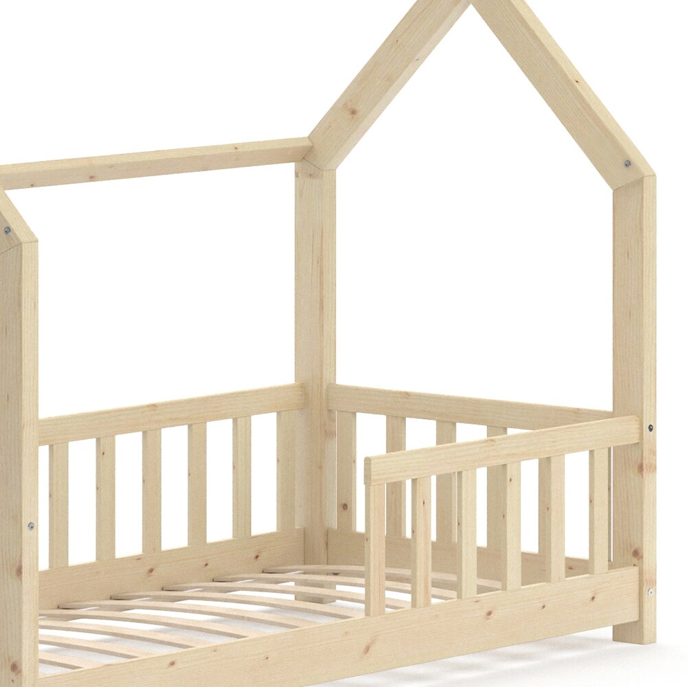 VitaliSpa Kinderbett Hausbett Spielbett Wiki 80x160cm Lattenrost Rausfallschutz