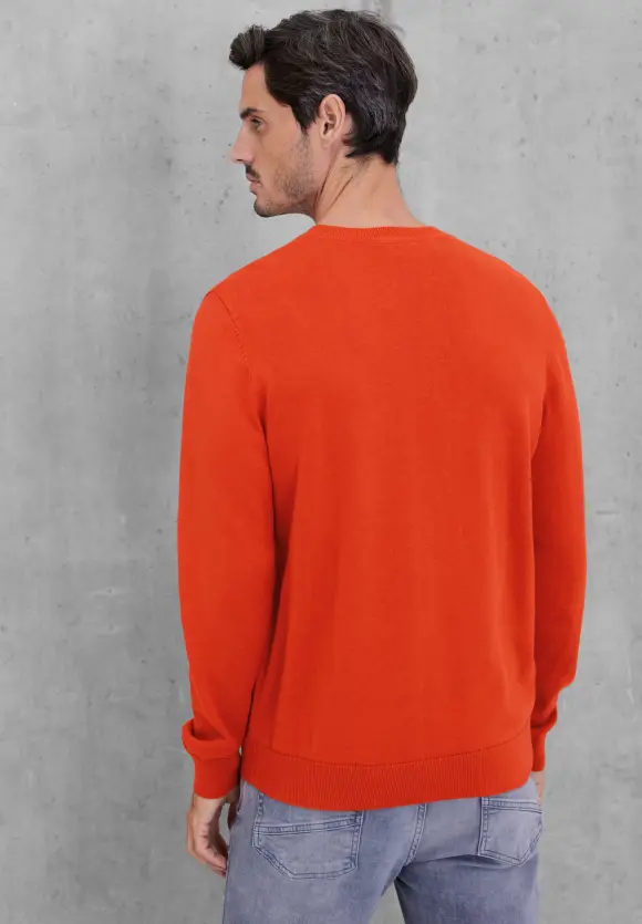 Softer Mouliné Pullover - soft flame red