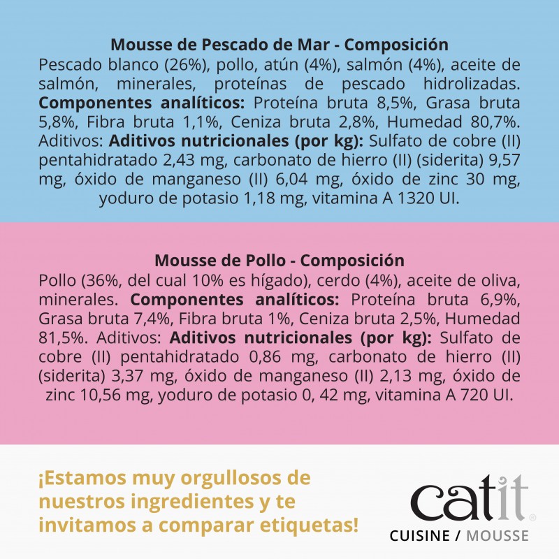 Catit Cuisine Mousse para Gatos, Frango com Presunto - 90g