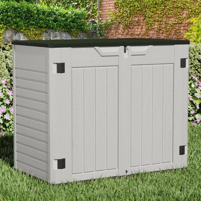 50-in L x 29-in 202- Gallons Gray Plastic Deck Box