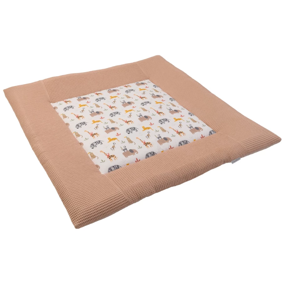Ullenboom Krabbeldecke Waffelpique Motiv Sand Savanne 120x120 cm
