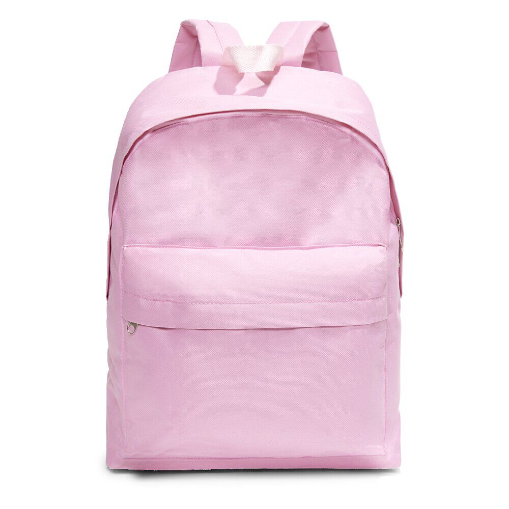Sac à dos uni 2 poches 28x10,5xH37cm - 2 modèles noir ou rose