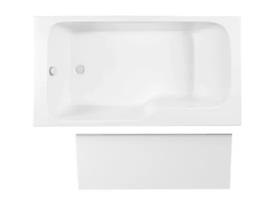 Baignoire bain douche JACOB DELAFON Malice antidérapante + tablier niche 160 x 85 version gauche