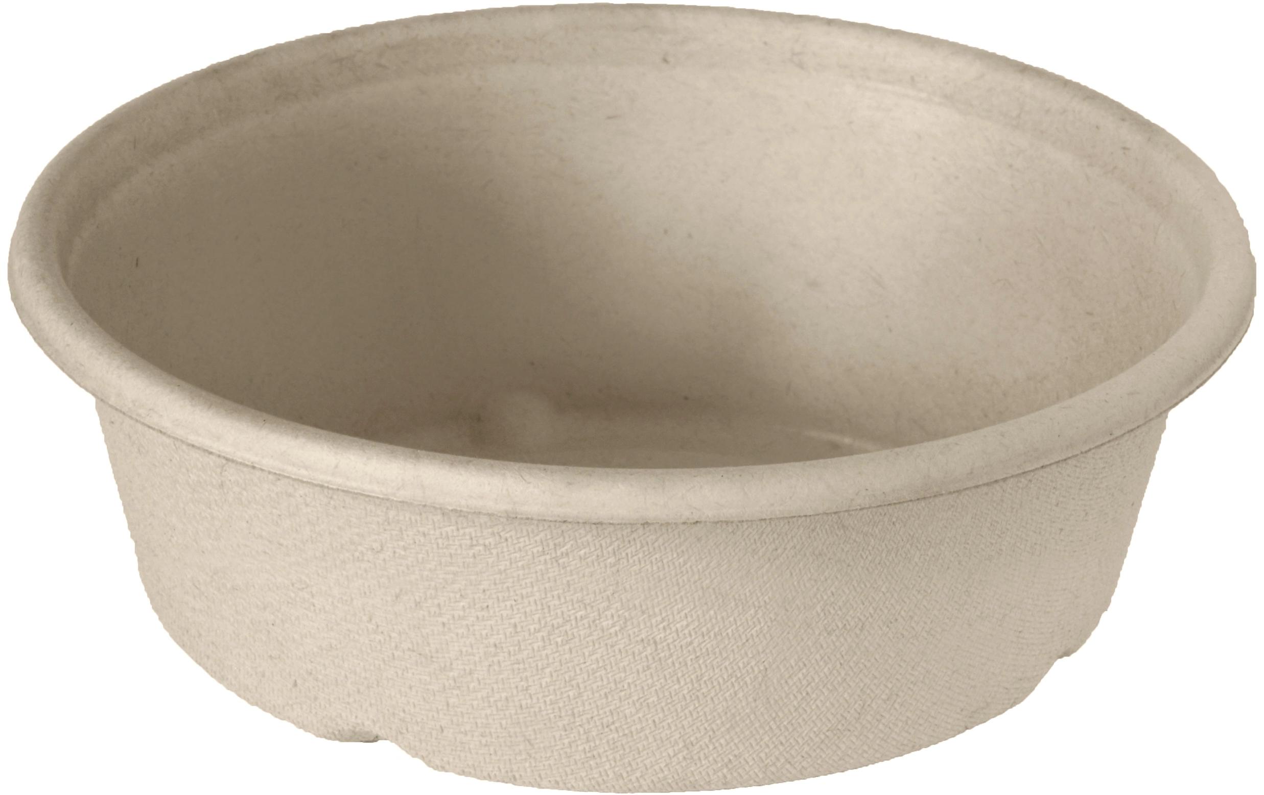 Einweg-Schüssel Classic 900 ml Braun ungeteilt, 40 StückBagasse Schale